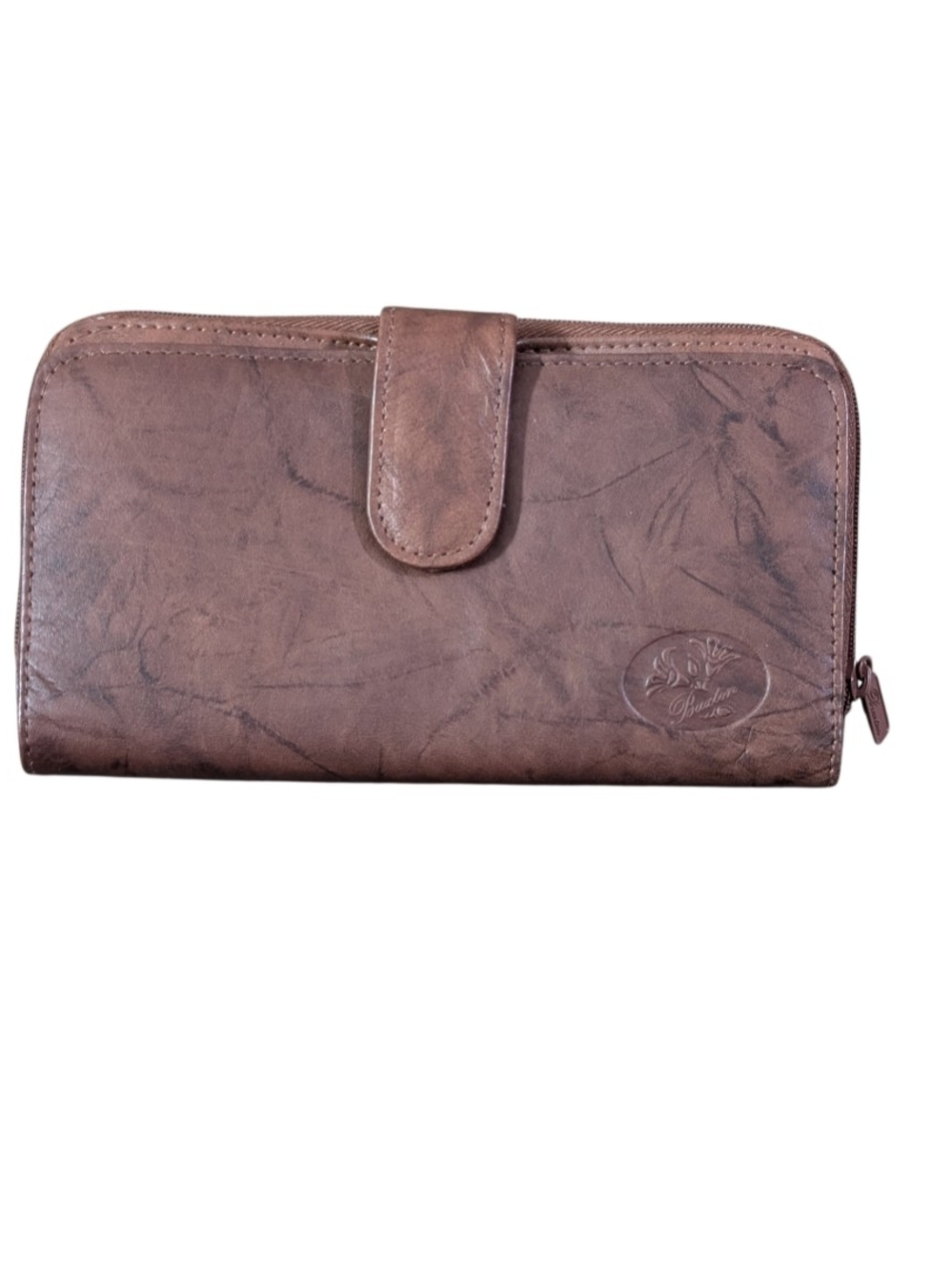 Julia Buxton Women's Heiress Checkbook Wallet Leather, Mahogany